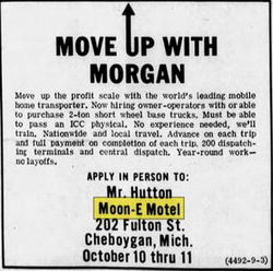 Pine River Motel (Moon-E-Motel) - Aug 1968 Ad